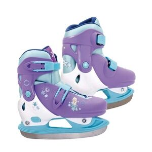 Purple and Blue Ice Skates with Snowflake Design